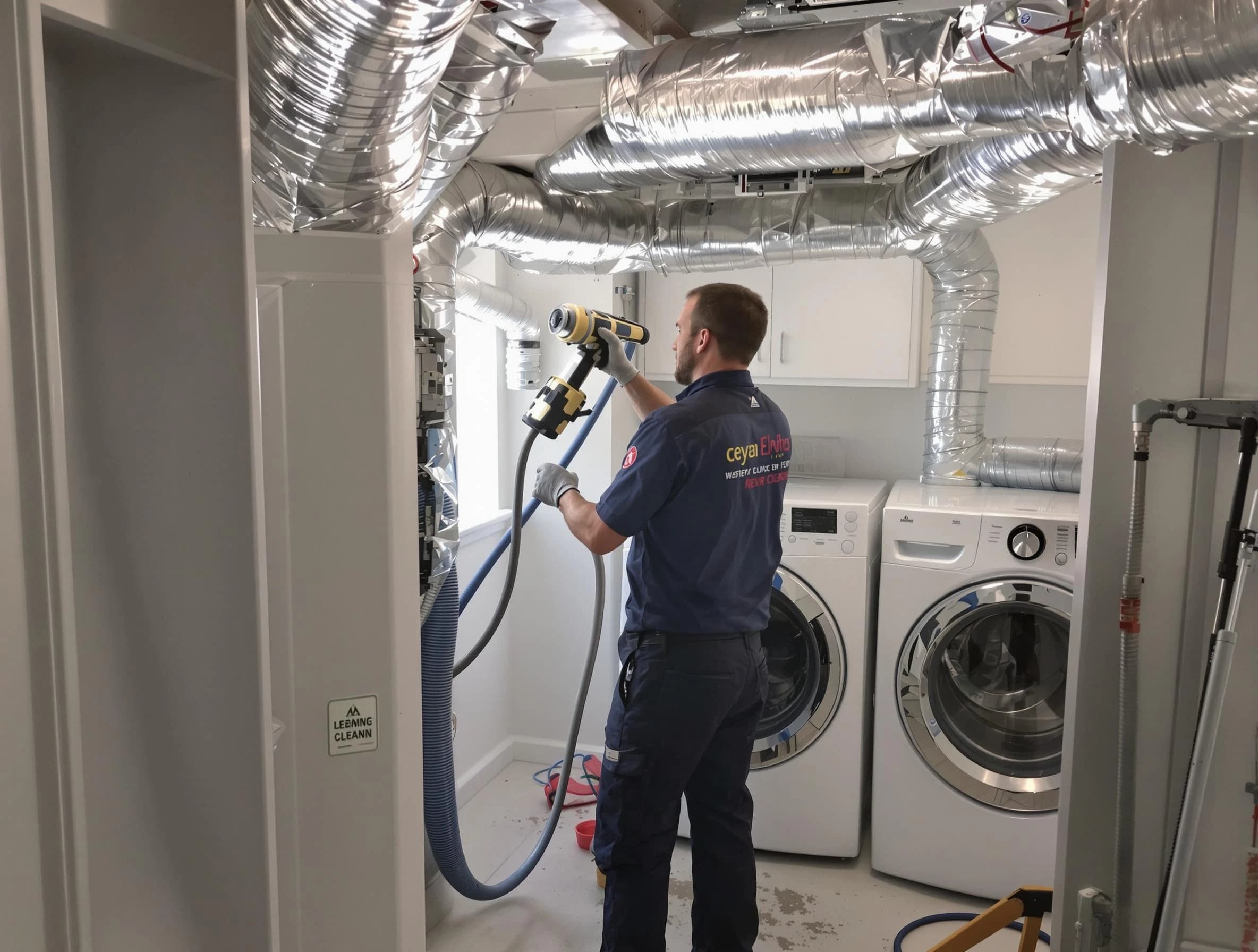 Decatur Dryer Vent Cleaning specialist using advanced equipment for thorough duct cleaning in Decatur
